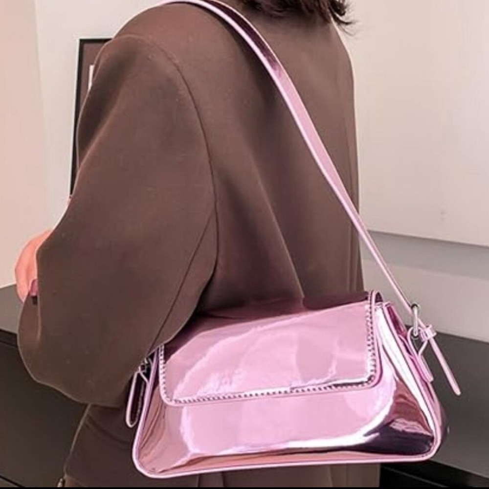 Metallic Y2K Hobo Shoulder/Crossbody Bag - Picture 2 of 2